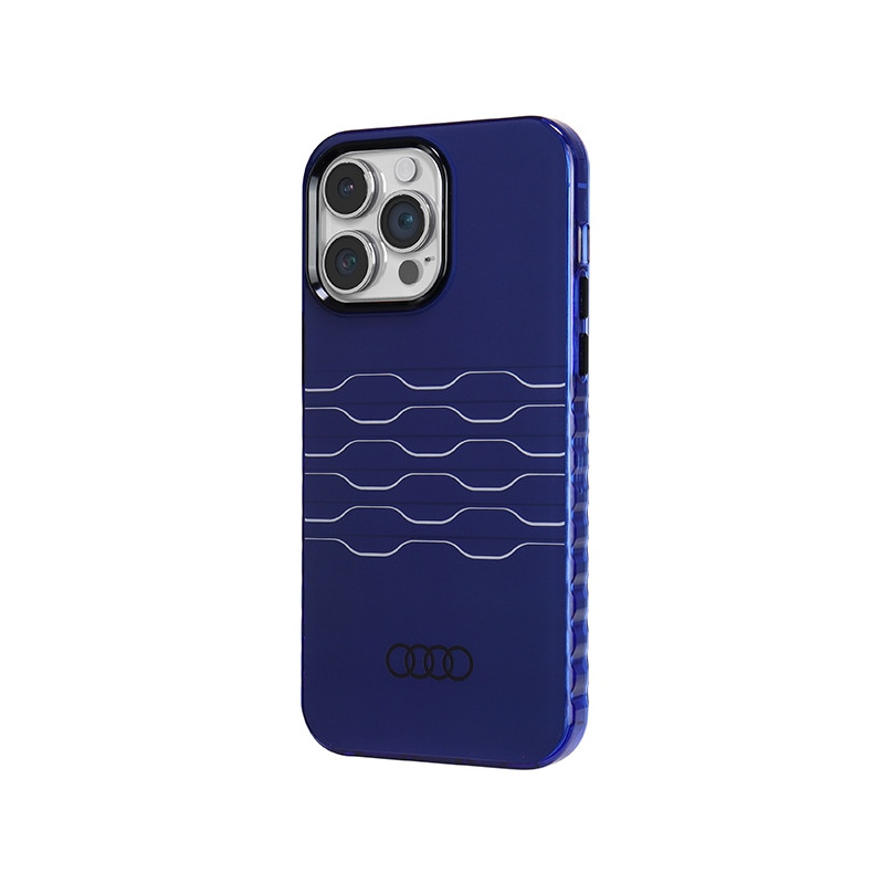 Kryt Audi IML MagSafe pro iPhone 14 Pro Max - modrá