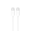 Kabel Puro TPE 25W USB-C na USB-C 3 m - bílý