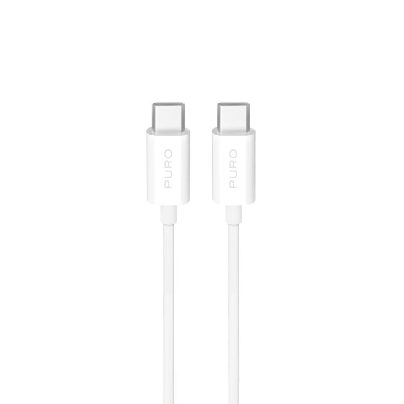 Kabel Puro TPE 25W USB-C na USB-C 3 m - bílý
