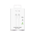 Kabel Puro TPE 25W USB-C na USB-C 3 m - bílý