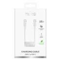 Kabel Puro 25W USB-C na USB-C spirálový 1 m - bílý