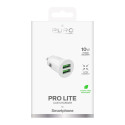 Puro Pro Lite Car Charger 2x USB-A 10W - White