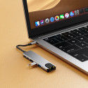 Hub Tech-Protect HB02 adaptér 6v1 USB-C + USB2.0 + USB3.0 + HDMI 4K 30Hz + RJ45 + PD100W - šedý