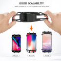 Silicone bicycle phone holder - black