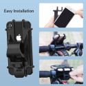 Silicone bicycle phone holder - black