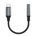 Adaptér Wozinsky WACM-01 USB-C na mini jack 3,5 mm - černý