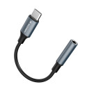 Adaptér Wozinsky WACM-01 USB-C na mini jack 3,5 mm - černý