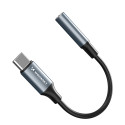 Adaptér Wozinsky WACM-01 USB-C na mini jack 3,5 mm - černý