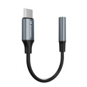 Adaptér Wozinsky WACM-01 USB-C na mini jack 3,5 mm - černý