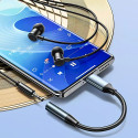 Adaptér Wozinsky WACM-01 USB-C na mini jack 3,5 mm - černý