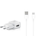 Nabíječka do sítě Samsung EP-TA200EWE USB-A 15W s kabelem EP-DR140AWE USB-A na USB-C (OOB Bulk - náhradní balení) - bílá