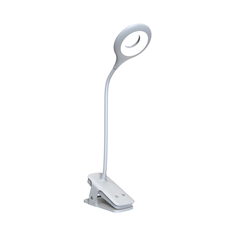 Lampička Mini Wozinsky bezdrátová LED na čtení s klipem + kabel USB-C - bílá