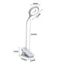 Mini Wozinsky Wireless LED Reading Lamp with Clip + USB-C Cable - White
