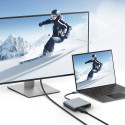 Adaptér Tech-Protect HB08 4v1 USB-C + USB2.0 + 2x HDMI 4K 60HZ - šedý