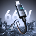 Kabel Joyroom S-A16 Pro Prism Series 66W USB-A na USB-C s displejem 1,2 m - černý