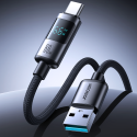 Kabel Joyroom S-A16 Pro Prism Series 66W USB-A na USB-C s displejem 1,2 m - černý