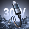 Kabel Joyroom S-A16 Pro Prism Series 30W USB-C na Lightning s displejem 1,2 m - černý