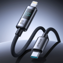 Kabel Joyroom S-A16 Pro Prism Series 30W USB-C na Lightning s displejem 1,2 m - černý