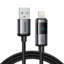Kabel Joyroom S-A16 Pro Prism Series 3A USB-A na Lightning s displejem 1,2 m - černý