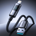 Kabel Joyroom S-A16 Pro Prism Series 3A USB-A na Lightning s displejem 1,2 m - černý