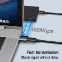 JOYROOM S-H152 Datová a nabíjecí redukce OTG USB-A na USB-C, hliníková, černá, 2ks