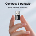 JOYROOM S-H152 Datová a nabíjecí redukce OTG USB-A na USB-C, hliníková, černá, 2ks