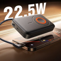 Powerbanka Joyroom JR-PBM02 22,5W 10000mAh 3v1 magnetická indukční kompatibilní s MagSafe s vestavěným kabelem - černá