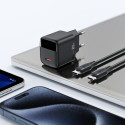 Nabíječka do sítě Acefast A113 GaN PD 20W USB-C s displejem a kabelem USB-C - černá