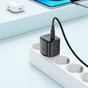Nabíječka do sítě Acefast A113 GaN PD 20W USB-C s displejem a kabelem USB-C - černá
