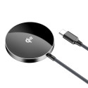Nabíječka Acefast E24 Qi2 15W magnetická indukční s kabelem USB-C 1,2 m - černá