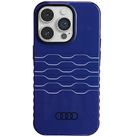 Kryt Audi IML MagSafe pro iPhone 14 Pro - modrá