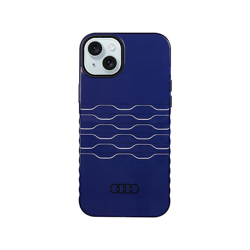 Kryt Audi MagSafe pro iPhone 15 Plus / 14 Plus - modrý
