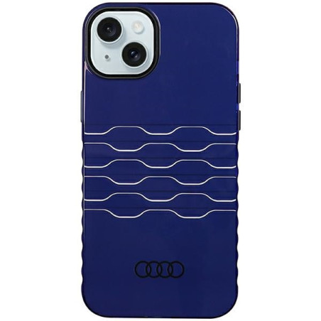 Kryt Audi MagSafe pro iPhone 15 Plus / 14 Plus modrý