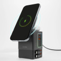 Dock SBS Power 6v1 s MagSafe, stojánkem a kabely USB-C 65W - černý