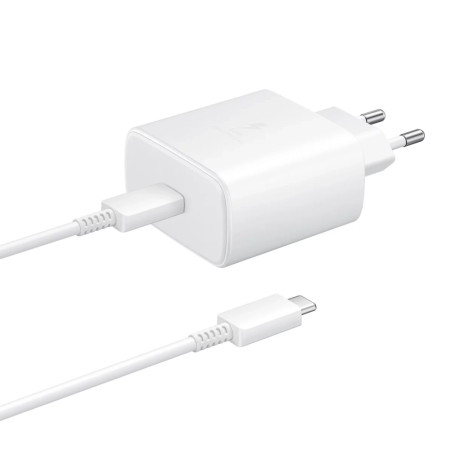 Nabíječka do sítě Samsung EP-TA845EWE 45W s kabelem USB-C Samsung EP-DW767JWE 45W 1,8 m (OOB Bulk - náhradní balení) - bílá