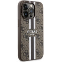 Kryt Guess 4G Printed Stripes pro iPhone 15 Pro - hnědá