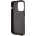 Kryt Guess 4G Printed Stripes pro iPhone 15 Pro - hnědá