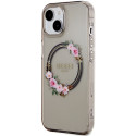 Kryt Guess IML Flowers MagSafe iPhone 15/14/13 - black