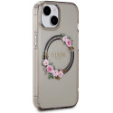 Kryt Guess IML Flowers MagSafe iPhone 15/14/13 - black