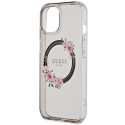 Kryt Guess IML Flowers MagSafe iPhone 15/14/13 - black