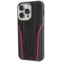 Pouzdro Audi s MagSafe pro iPhone 14 Pro černá/červená