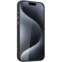 Pouzdro Audi Genuine Leather s MagSafe iPhone 15 Pro - černá/červen