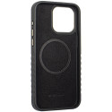 Pouzdro Audi Genuine Leather s MagSafe iPhone 15 Pro - černá/červen