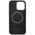 Pouzdro Audi Genuine Leather s MagSafe iPhone 15 Pro - černá/červen