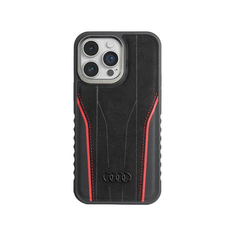 Pouzdro Audi pro iPhone 15 Pro Max - černá/červená