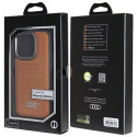 Pouzdro Audi MagSafe pro iPhone 14 Pro - hnědá