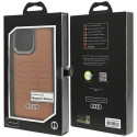 Pouzdro Audi s MagSafe pro iPhone 14 Pro Max - hnědá