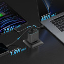 Cuktech CUKAD653EUGR 65W GaN Wall Charger 2 x USB-C 1 x USB-A - Gray