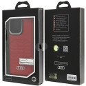 Pouzdro Audi Synthetic Leather s MagSafe pro iPhone 14 Pro Max - červ