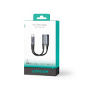 Joyroom SY-C02 – 2v1 DAC adaptér z USB-C na USB-C + 3,5mm jack – černý